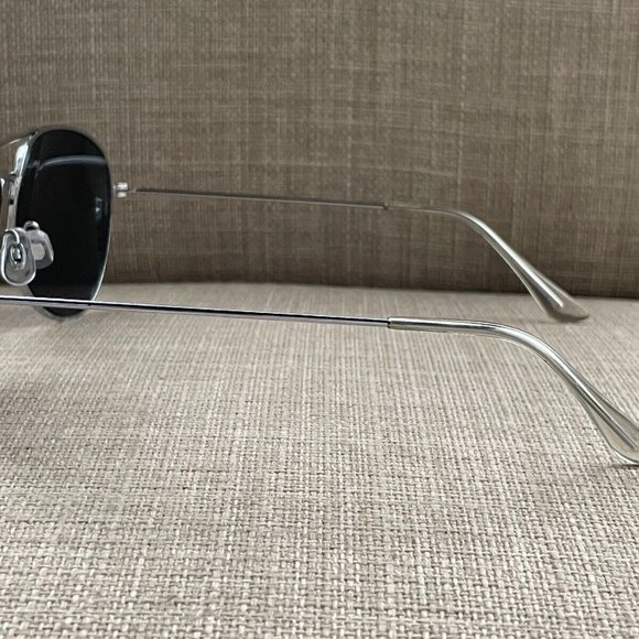 Fashion Sunglasses Silver Tone Frame Aviator Shape Unisex Eye Wear - Picture 12 of 12